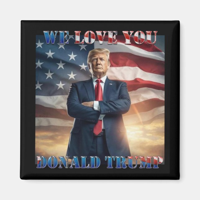 Vi Kärlek You Donald Trump Magnet (Framsidan)