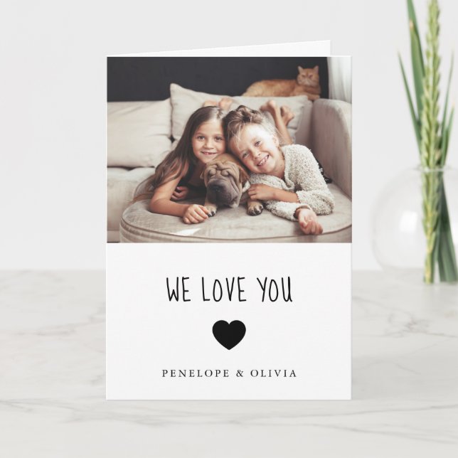 Vi Kärlek You | Foto- och handskriven text Kort (Framsida)