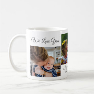 Vi Kärlek You Grandma 5 Fotokollage Kaffemugg