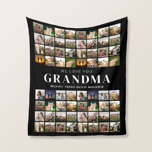 Vi Kärlek You Grandma 64 Photo Collage Fleecefilt