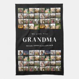 Vi Kärlek You Grandma 64 Photo Collage Kökshandduk
