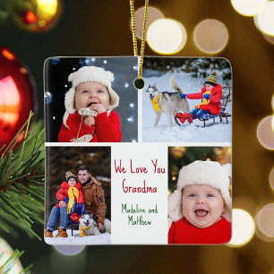 Vi Kärlek You Grandma Anpassningsbar Cute Kids Pho Julgransprydnad Keramik