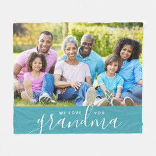 Vi Kärlek You Grandma Anpassningsbar Photo Mors da Fleecefilt