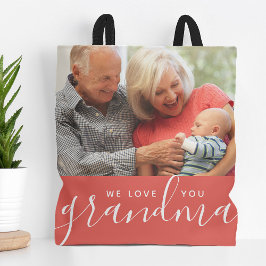 Vi Kärlek You Grandma Anpassningsbar Photo Mors da Tygkasse