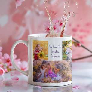 Vi Kärlek You Grandma Cute Anpassningsbar Barnbarn Kaffemugg