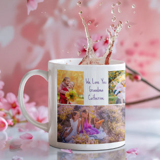 Vi Kärlek You Grandma Cute Anpassningsbar Barnbarn Kaffemugg