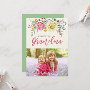 Vi Kärlek You Grandma Flat fotokort Kort