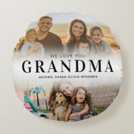 Vi Kärlek You Grandma Personlig 2 Photo Rund Kudde