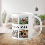 Vi Kärlek You Grandma Personlig 4 Photo Collage Kaffemugg<br><div class="desc">Säg att vi kärlek till mormor med en personlig presentkaffe mugg med fyra av dina favoritfoton och barnbarn namn. All text i den här designen kan redigeras så att du kan lägga till ett eget meddelande eller en egen text. Finns i en sort färg,  stilar och produkter.</div>