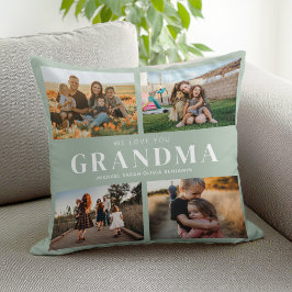 Vi Kärlek You Grandma Personlig 4 Photo Collage Kudde