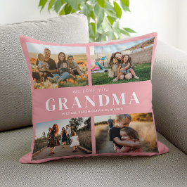 Vi Kärlek You Grandma Personlig 4 Photo Collage Kudde