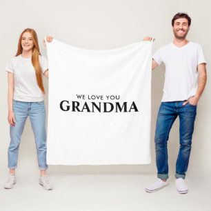 Vi Kärlek You Grandma Personlig Kids Namn Fleecefilt