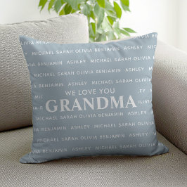 Vi Kärlek You Grandma Personlig Kids Namn Kudde
