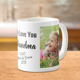 Vi Kärlek You Grandma Personlig Photo & Namn Kaffemugg