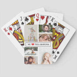 Vi Kärlek You Grandma Photo Collage Casinokort