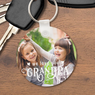 Vi Kärlek You Grandpa 1-2 Foton Anpassningsbar Fär Nyckelring