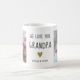 Vi Kärlek You Grandpa 2 Photo Collage Fars dag Kaffemugg