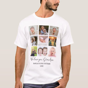 Vi Kärlek You Grandpa 9 Photo Collage T Shirt