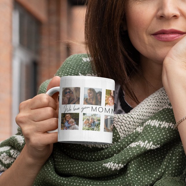 Vi Kärlek You Mamma | Anpassad fotokollage Kaffemugg (Skapare uppladdad)