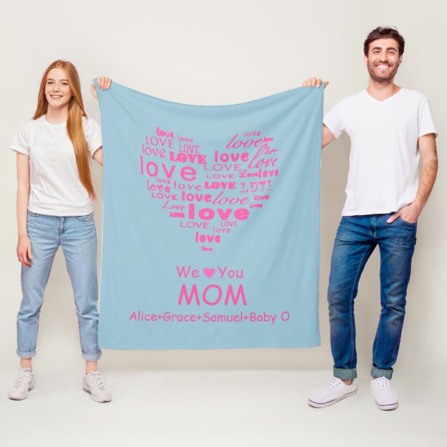 "Vi Kärlek You Mamma" från Kids Personlig Fleecefilt (På plats)