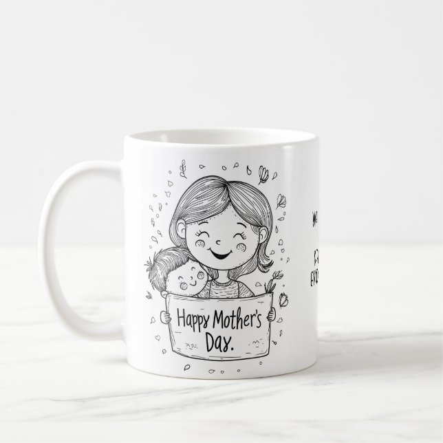 Vi kärlek You mamma Mors dag Kaffemugg (Vänster)