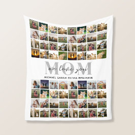 Vi Kärlek You Mamma Personlig 64 Photo Collage Fleecefilt