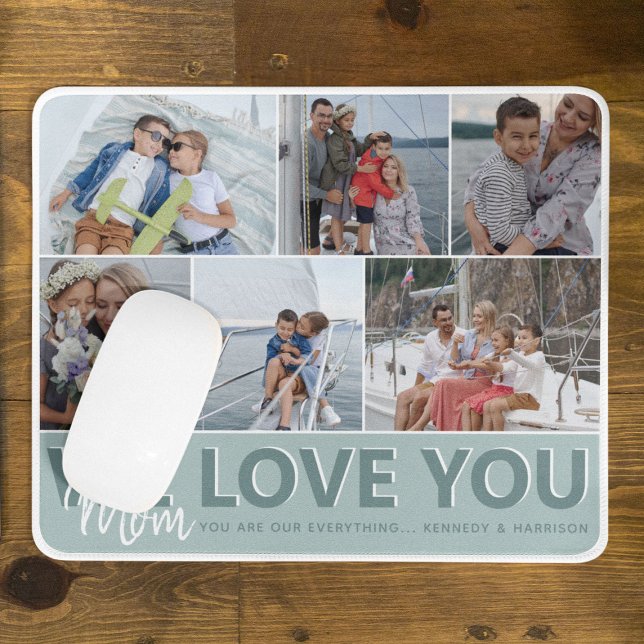 "Vi Kärlek You" Mamma Photo Collage | PERSONLIG Musmatta (Skapare uppladdad)