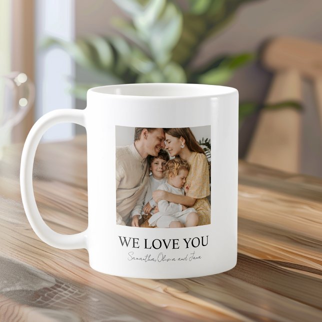 Vi Kärlek You Mamma Photo Mugg - Personlig Family (Skapare uppladdad)