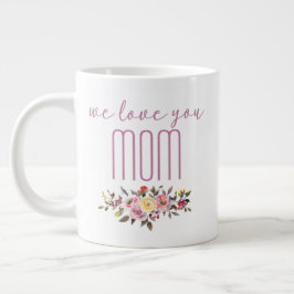 Vi Kärlek You Mamma Rosa Blommigt Jumbo Mugg