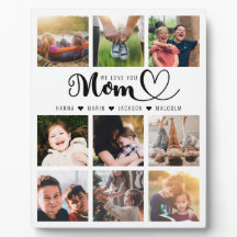 Vi Kärlek You Mamma Script Kids Namn Photo Collage
