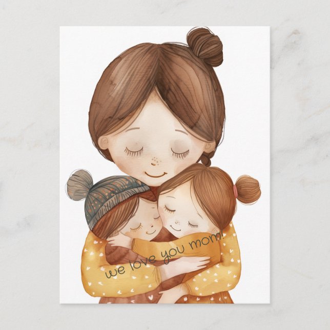 Vi Kärlek You Mamma Vykort (Framsida)