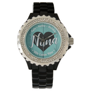 Vi Kärlek You Nana Grandkid Namn eWatch Watch Wat Armbandsur