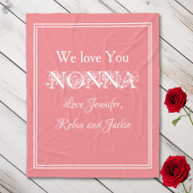 "Vi Kärlek You NONNA" Personlig Namn Salmon