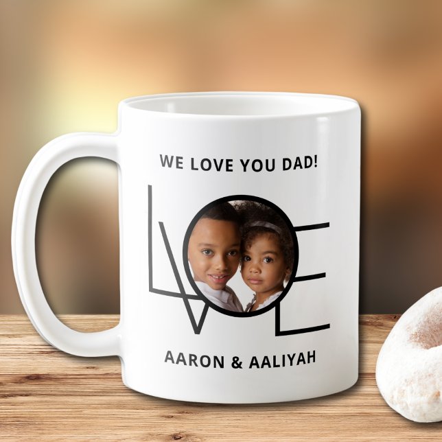 Vi Kärlek You Pappa Anpassningsbar Fars dag Photo Kaffemugg (Skapare uppladdad)
