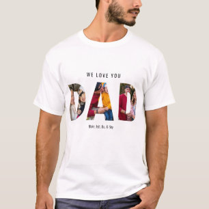 Vi Kärlek You Pappa Anpassningsbar Photo Collage T T Shirt