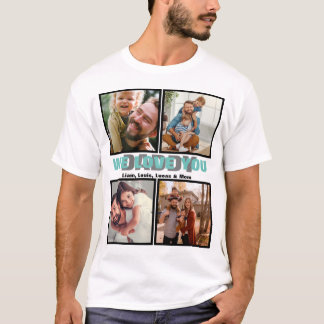 Vi Kärlek You Pappa | Modern Fars dag-foto T Shirt