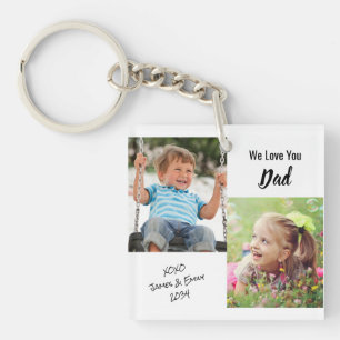 Vi Kärlek You Pappa Personlig Photos Keychain