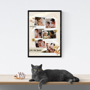 Vi Kärlek You pappa Photo Collage Poster