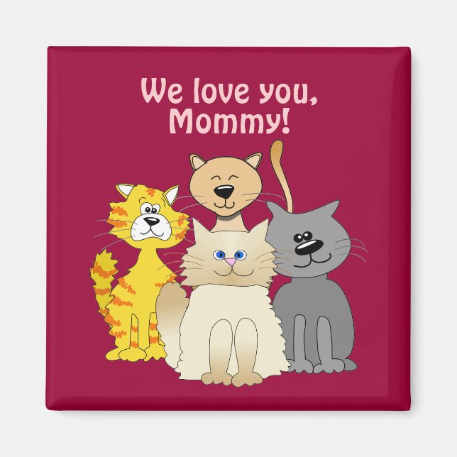 Vi Kärlekar dig Mamma i Cute Tecknad Magnet (Framsidan)