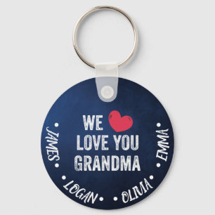 Vi kärlekar dig mormor, anpassade namn nyckelring