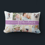 Vi kärlekar dig mormor! Anpassningsbar Photo Gift Lumbarkudde<br><div class="desc">Vi kärlekar dig mormor! Anpassningsbar Photo Gift backache relief Lavender Lumbar Pillow</div>