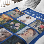 Vi Kärlekar dig mormor och morfar Foto Collage Fleecefilt<br><div class="desc">Ge din mormor och morfar något speciellt den här julen eller något annat tillfälle! Lägg dem i denna vackra fototäckfilt med texten "WE KÄRLEK you GRANDMA AND GRANDPA". Teckensnittet stil,  storlek och färg kan ändras genom att klicka på den anpassade länken efter anpassning.</div>
