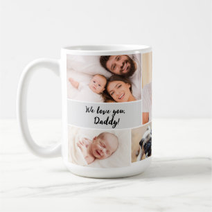 Vi kärlekar dig pappa! Första fars dag-foto Kaffemugg