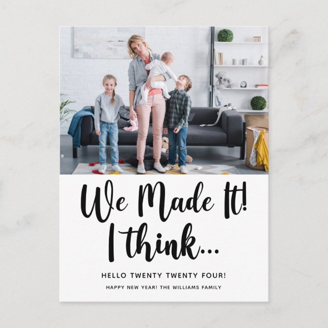 Vi Klarade Det Roligt Gott Nytt År Semester Postko Helg Vykort (Framsida)