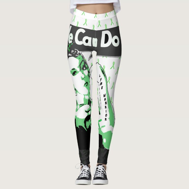 Vi klarar det Lyme-medvetenhet Leggings (Framsida)