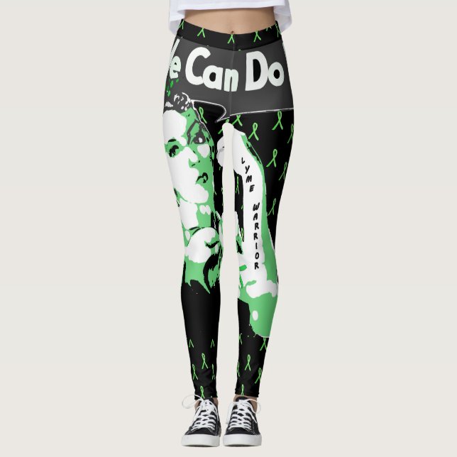 Vi klarar det Lyme-medvetenhet Leggings (Framsida)