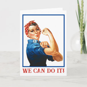 Vi klarar det Rosie the Riveter Kvinnlig Kraft WWI Kort