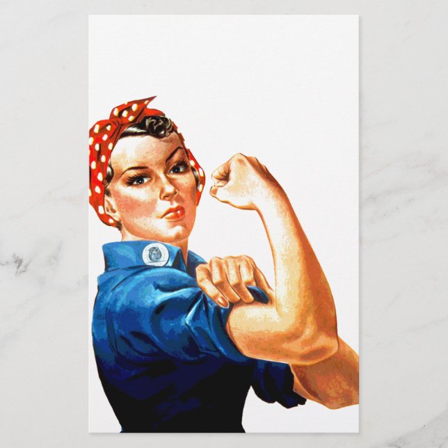 Vi klarar det Rosie the Riveter WWII-propaganda Brevpapper (Framsida)