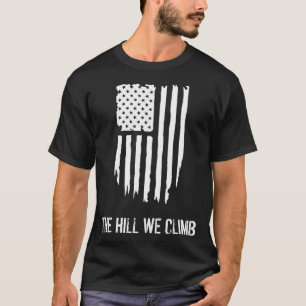 Vi klättrade i Backe vid USA flagga T Shirt