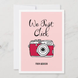 Vi klickar bara på Camera Valentine Card Julkort